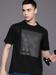 HRX by Hrithik Roshan Printed Men Round Neck Black T-Shirt - Buy HRX by ...