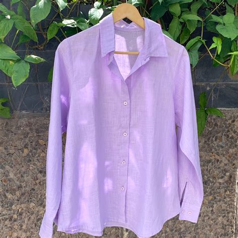 Buy Lilac Cotton Shirt For Women Online in India – The Sass Project