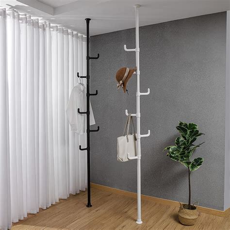 Amazon.com: Adjustable Laundry Pole Clothes Drying Rack Coat Hanger DIY ...