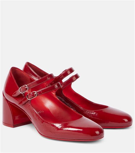 Miss Jane 55 patent leather Mary Jane pumps in red - Christian ...