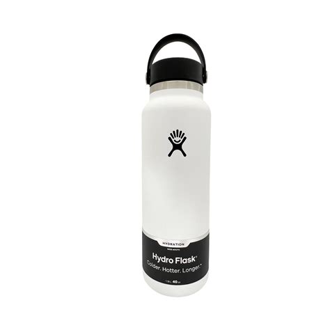 Hydroflask 40 oz Wide Mouth Water Bottle - White