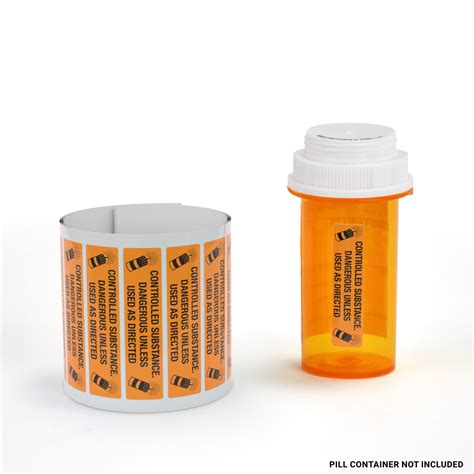 Controlled Substance Dangerous Unless Used As Directed - Pharmaceutical Auxiliary Label