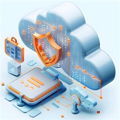 Cloud computing network security firewall encryption symbols vector ...