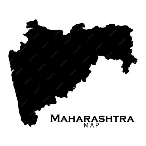 Vector del mapa del estado de Maharashtra | Vector Premium