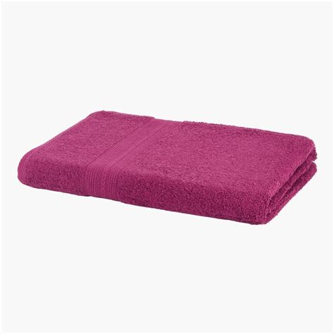 Buy PORTICO Eva Purple Textured Cotton Bath Towel - 90x180cm from ...