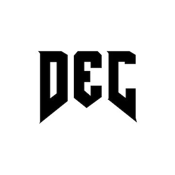 Dec letter logo design for technology company dec logo design black and ...