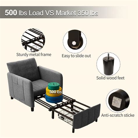 ZZW Sleeper Chair 84 Extra Long Convertible Chair Bed India | Ubuy