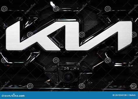 Kia logo emblem sign editorial stock photo. Image of shape - 261034138
