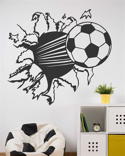 WALLSTICKY Football Coming Out with Breaking The Wall Sticker : Amazon ...