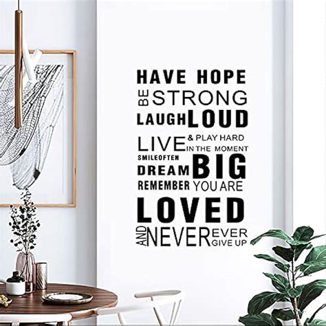 Heshengzaixian Inspirational Quotes Wall Decals, Have Hope Be India | Ubuy