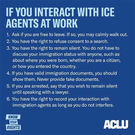 Know your rights if ICE agents are at your workplace. | ACLU of Minnesota