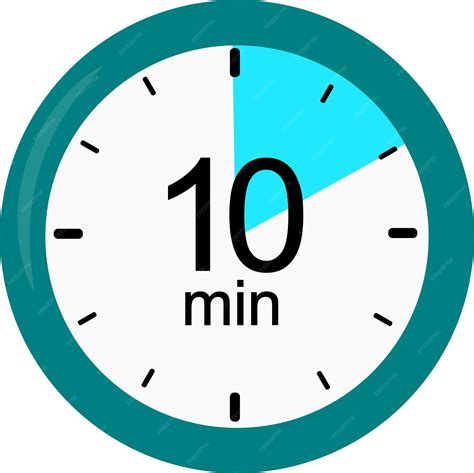 Clock 10 minutes vector graphics | Premium Vector