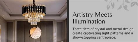 Desidiya Black Mamba Modern Crystal Pendant Light 3 Tiers Black and ...