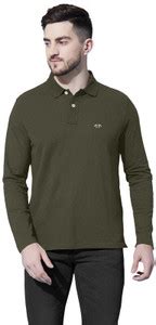 Triptee Solid Men Polo Neck Green T-Shirt - Buy Triptee Solid Men Polo ...