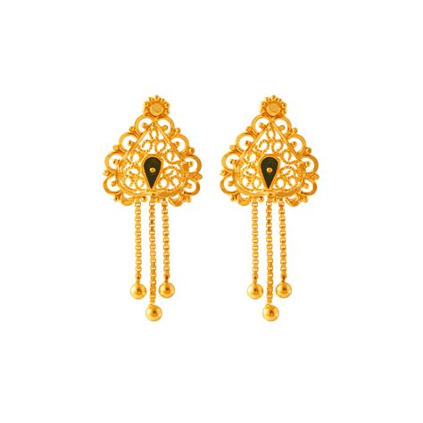 22KT (916) Yellow Gold Stud Earrings For Women – P.C. Chandra Jewellers