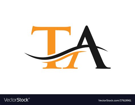 Ta letter linked logo for business and company Vector Image