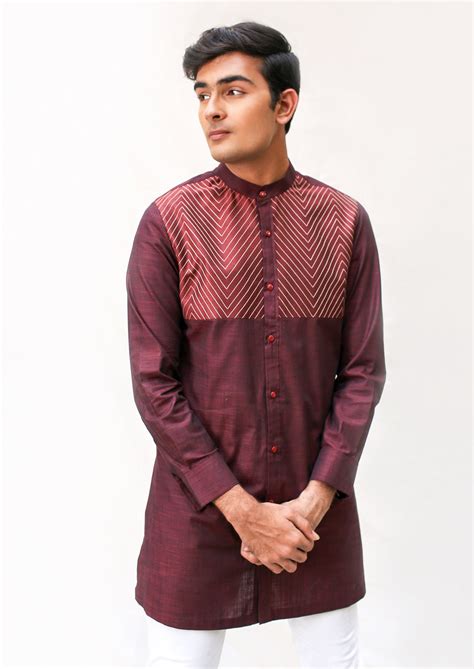 Zig Zag Half n Half Kurta – kaha.shop