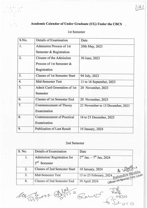 Academic Calendar - Rohtas Mahila College