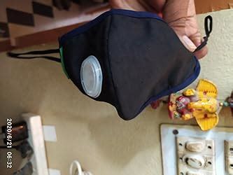 Bodyguard Cotton Reusable Face Mask with Noseclip (Black, With Valve ...