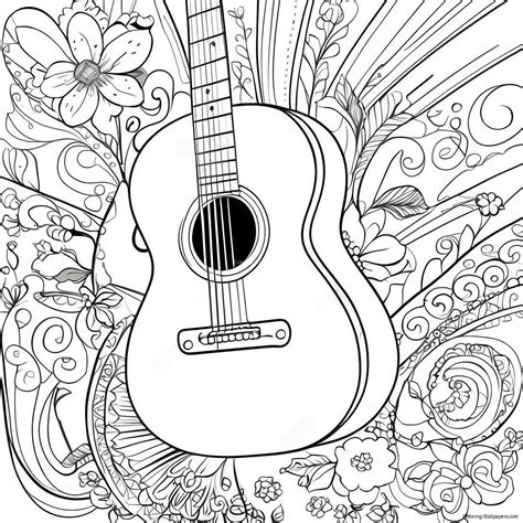 Guitar Coloring Page (3030-2412)
