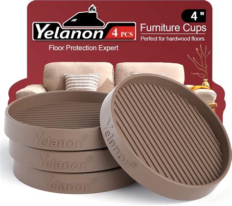 Amazon.com: Furniture Coasters - 4 Pcs 4”Round Furniture Caster Cups ...