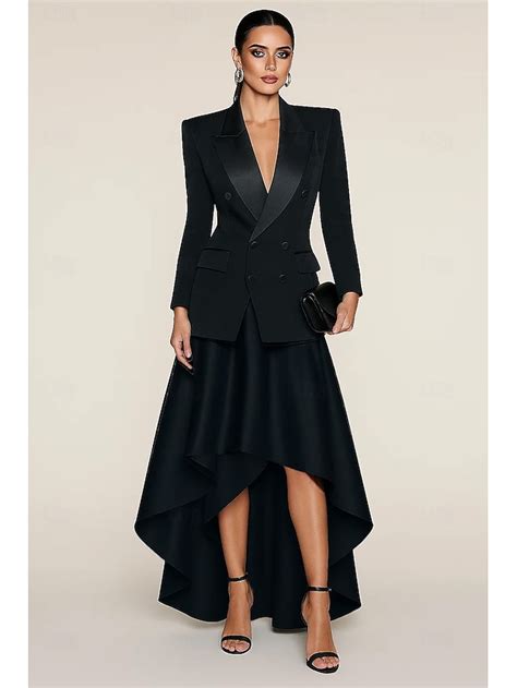 Women's Suit Skirt A-Line Formal Wedding Guest Formal Evening Satin ...