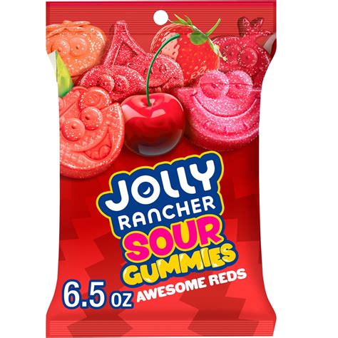 Jolly Rancher Sour Gummies Awesome Reds Assorted Fruit Pack Of 1 ...