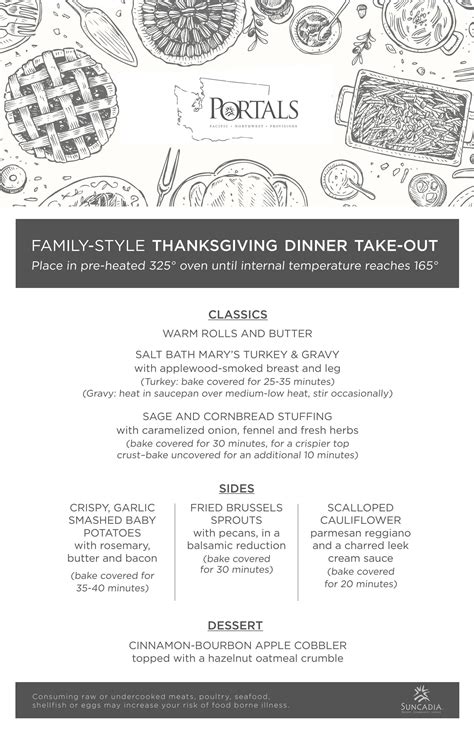 Portals Thanksgiving Take-Out Menu by Suncadia Resort - Issuu