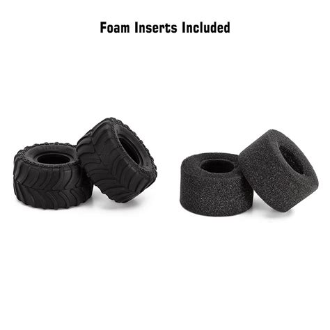 Buy INJORA Monster Truck RC Wheel Rim Tires for Axial SCX24 FMS FCX24 ...