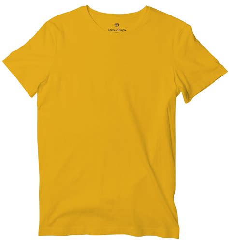 Mustard Yellow Plain T-shirt - Buy Online – Ignis Drago India
