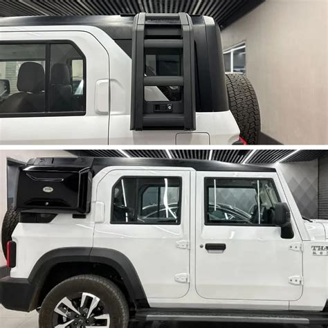 Defender Style Side Ladder & Storage Box for Thar Roxx