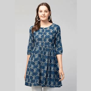 MANVIK FASHION Women Printed Flared Kurta - Buy MANVIK FASHION Women ...