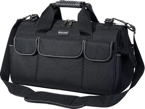 Buy TICONN 16in Tool Bag with Waterproof Soft Bottom, Multi-Pockets ...