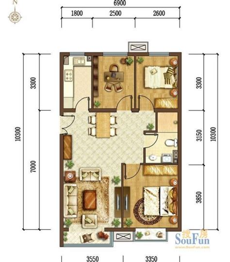 95平米简约日式风格装修设计，舒适温馨的三居室小家-模范家装修网
