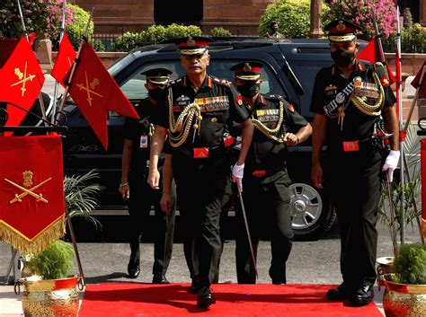 New Delhi : Chief of the Army Staff MM Narvane arrived at South Block