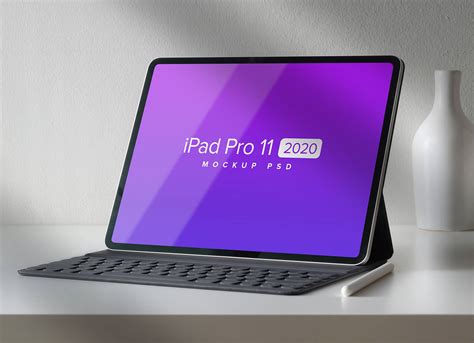 Top View iPad Pro 11 2020 Mockup | Free PSD Templates