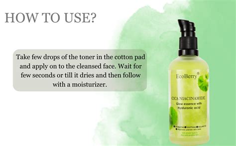 EcoBerry Centella Asiatica (CICA) Niacinamide Glow Essence With ...