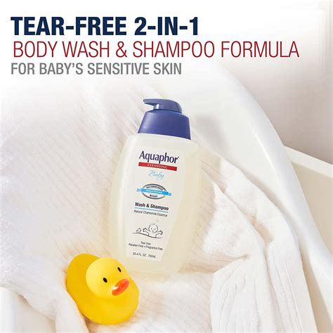 Aquaphor Baby Wash & Shampoo Fragrance Free - 25.4 fl oz (750 ml ...