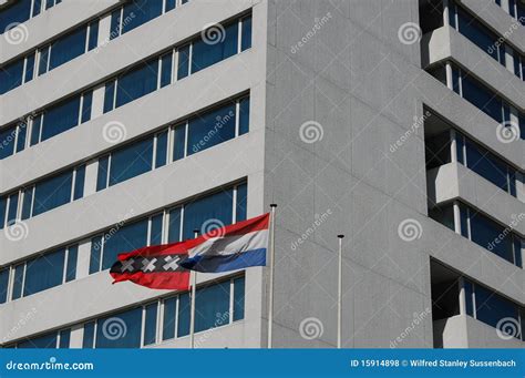 The Dutch and Amsterdam Flag Stock Photo - Image of dutch, netherlands ...
