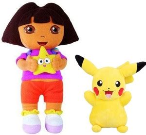 P I SOFT TOYS Dora doll soft toys with pikachu special combo offer for ...
