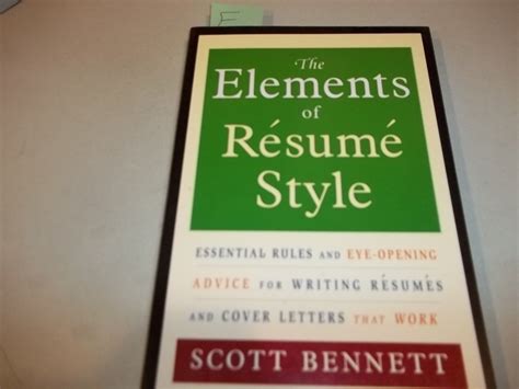 The Elements of Resume Style: Essential Rules for Writing Resumes and ...