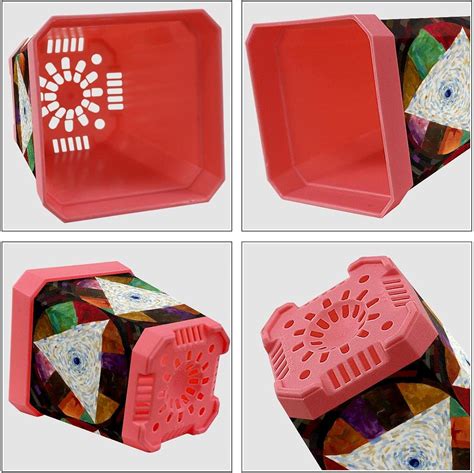 Buy 8 Pack 3 Inch Square Plastic Plant Pots, Decorative Seeding Nursery ...