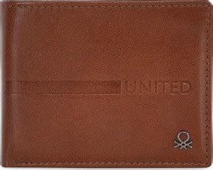 United Colors of Benetton Men Casual, Formal Tan Genuine Leather Wallet ...
