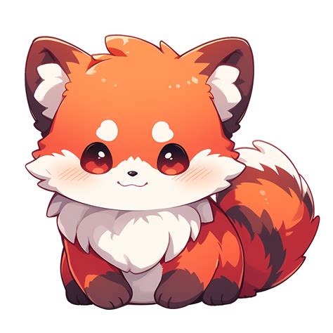 Kawaii Red Panda Clipart Illustration AI Generative 28752061 PNG