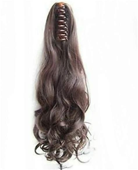 Alizz Brown bottom waves pony tail hair extension wig (volume increaser ...