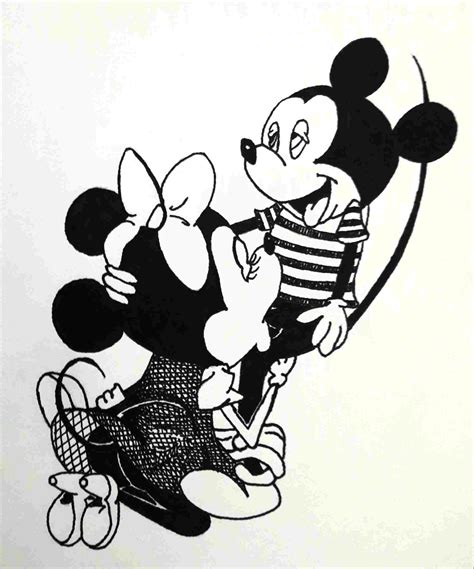 Mickey And Minnie Mouse Drawings In Love