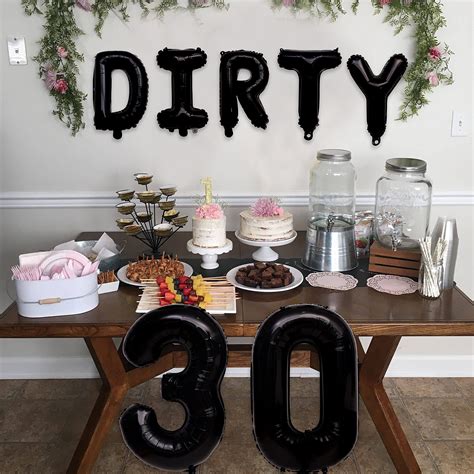 Dirty Thirty Decorations Dirty Thirty Birthday Placemats