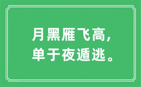 “月黑雁飞高,单于夜遁逃”是什么意思_出处及原文翻译_学习力