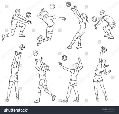 Volleyball Player Drawing Easy at Kathleen Campion blog