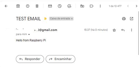 Raspberry Pi SendEmail 的图像结果
